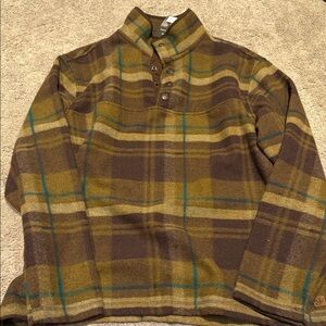 Men's Plaid Sweater - Brown and Green